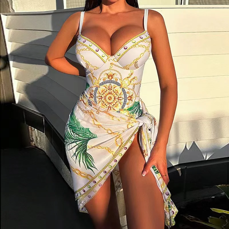 Heidi-Mode | Luxus Neu Zwei Teile Frauen Bikini Set Push Up Blumendruck Bikini Strappy Bandage Badebekleidung Brasilianisch Biquini Badeanzug - Image 7