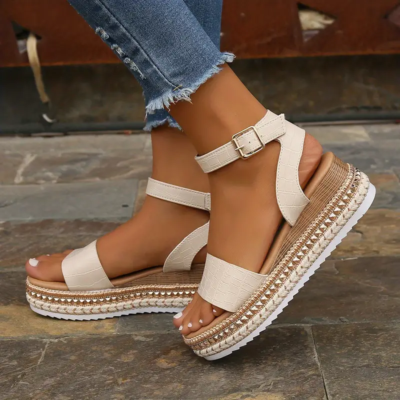 Heidi-Mode | Luxus Plattform Sandalen mit Riemen für Damen - Image 2