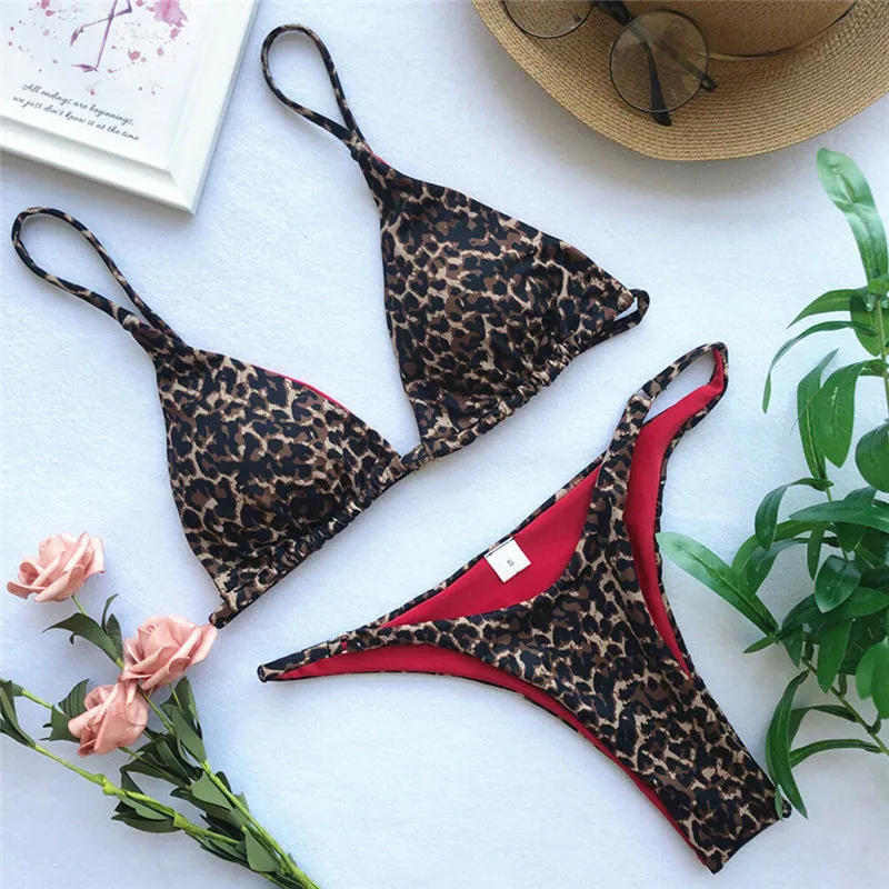 Heidi-Mode | Luxus Sommer Bikini Set Sexy Tier Leopard