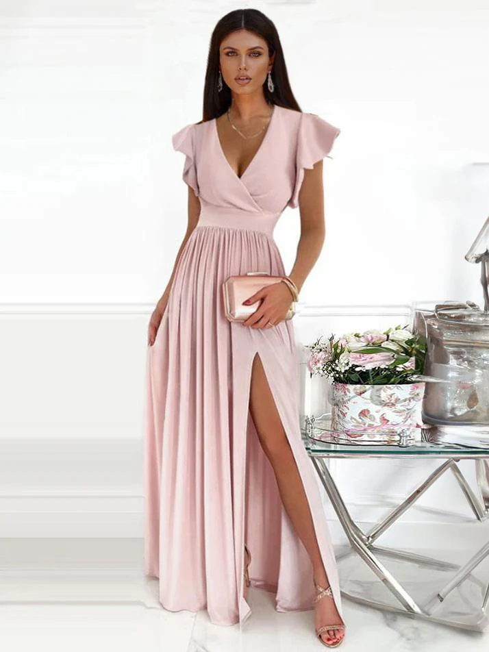 Heidi-Mode | Maxikleid mit Spitzem Ausschnitt und Rüschensäumen - Image 3