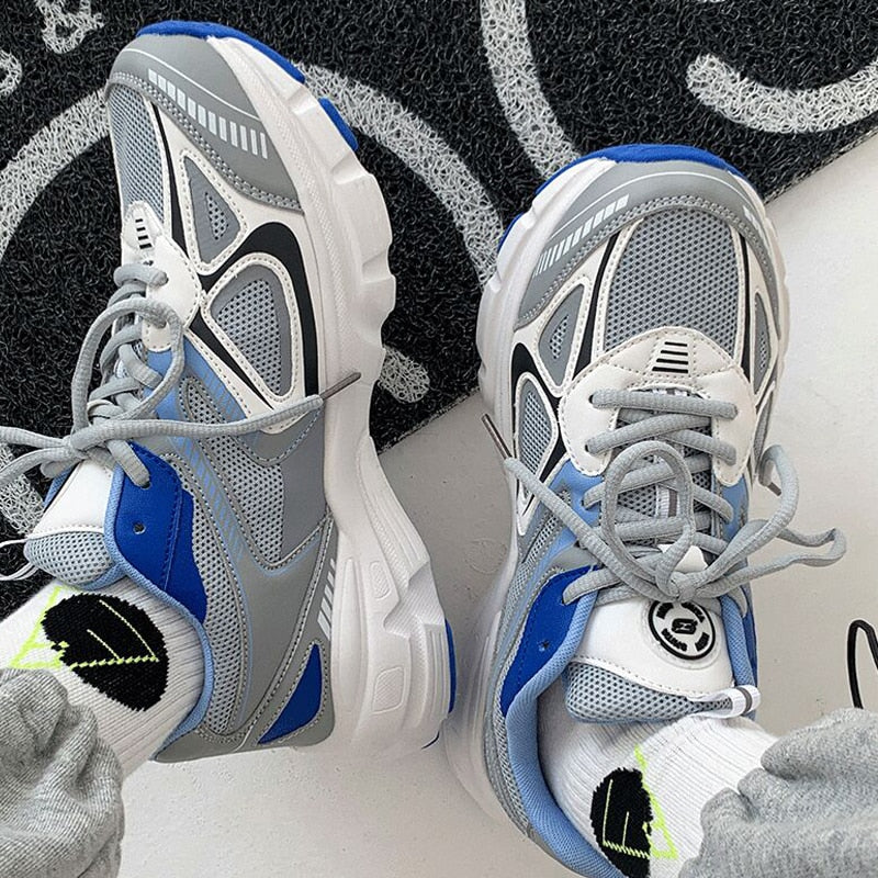 Heidi-Mode | Mehrfarbige Mesh Sneaker mit Dicker Sohle für Damen - Image 4