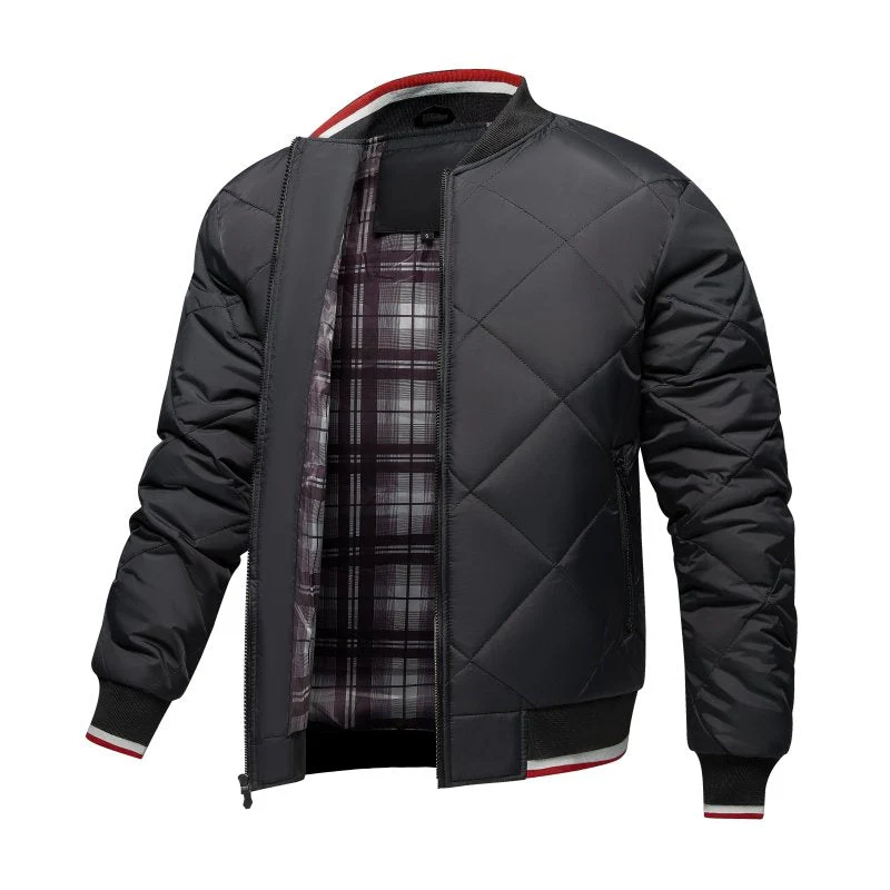 Heidi-Mode | Herren Rauten Stepp Bomberjacke - Image 8