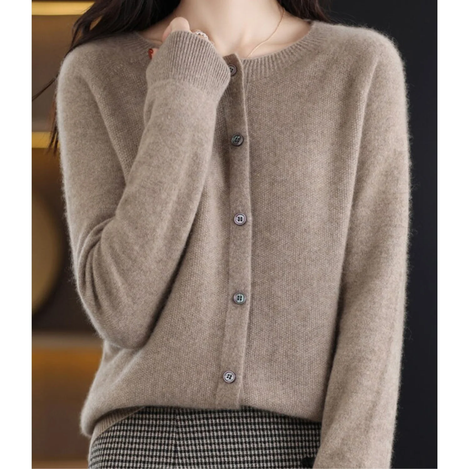 Heidi-Mode | Damen Rundhals Cardigan Pullover - Image 10