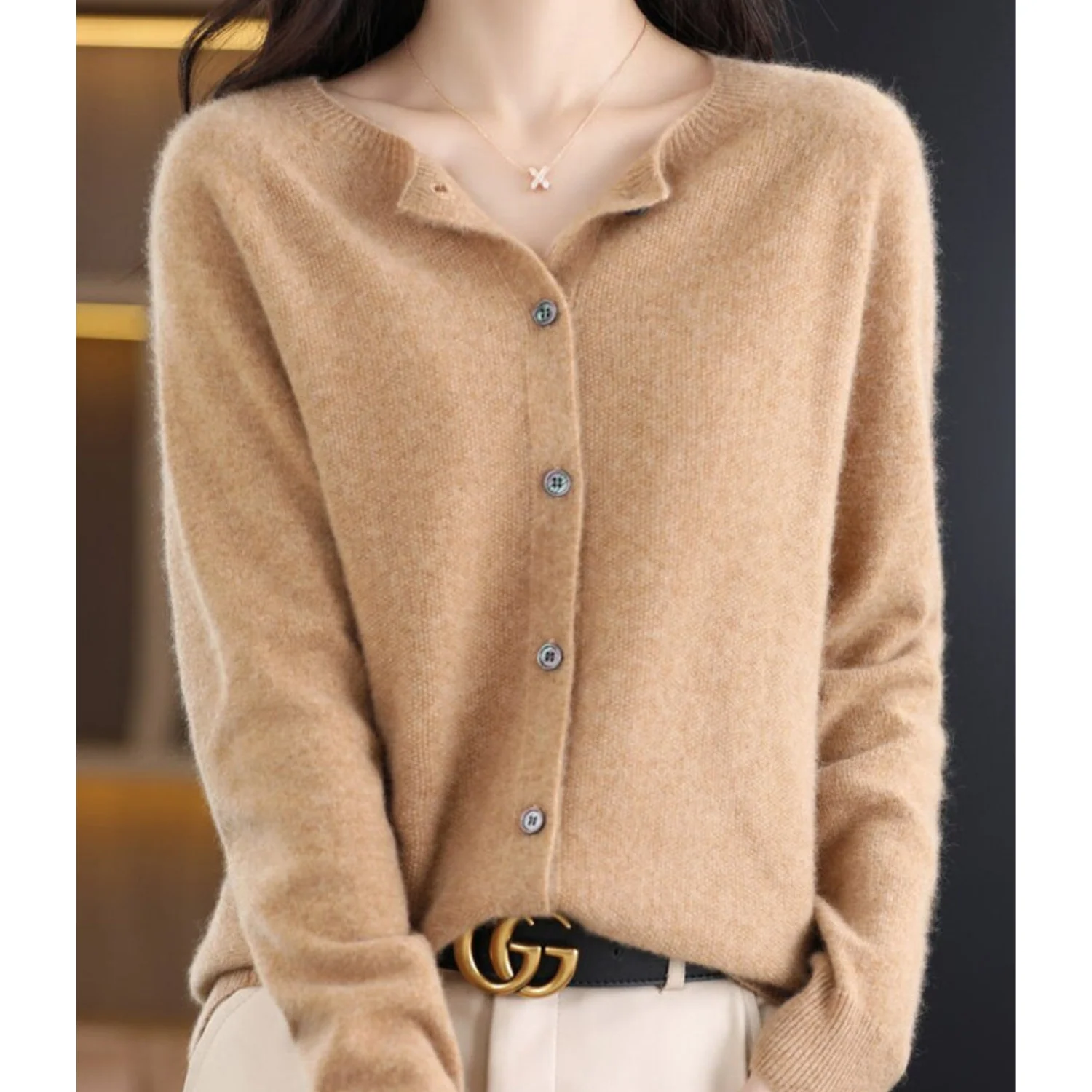 Heidi-Mode | Damen Rundhals Cardigan Pullover - Image 11