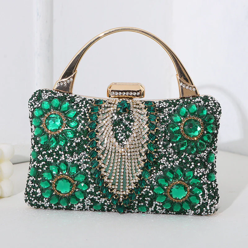 Heidi-Mode | Metallische Handgefertigte Diamant-Inlay-Abendtasche - Image 7