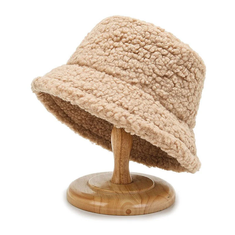 Heidi-Mode | Damen-Lammwoll-Bucket-Hut Warme Outdoor-Panama-Mütze für Frauen - Image 2