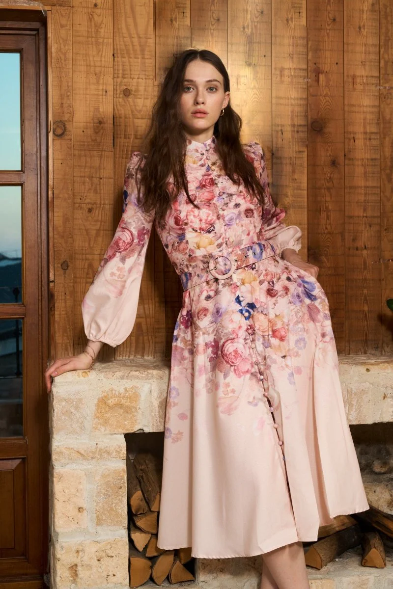 Heidi-Mode | Midi Hemdkleid mit Blumendruck - Image 4