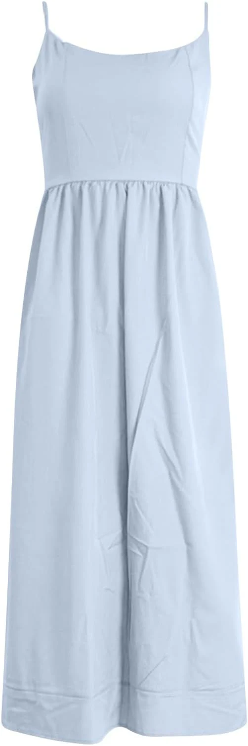 Heidi-Mode | Midi Kleid Spaghettiträger Quadratischer Ausschnitt Ausgestellter Rock Elegante Passform - Image 7