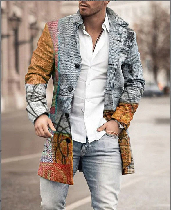 Heidi-Mode | Stylischer mittellanger karierten Mantel für Männer - Image 3