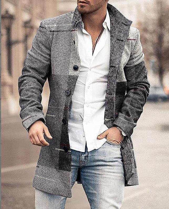 Heidi-Mode | Stylischer mittellanger karierten Mantel für Männer - Image 5
