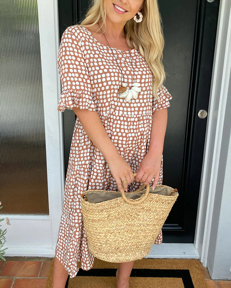 Heidi-Mode | Midikleid mit Rundhalsausschnitt und Polka-Dot-Print - Image 3