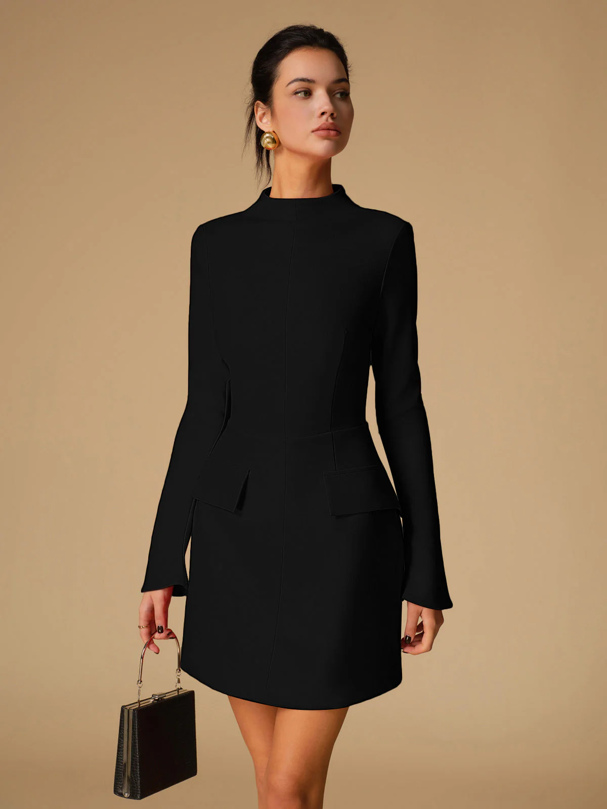 Heidi-Mode | Minimalistische Schlichte Gesäßausschnitt Kleid - Image 8