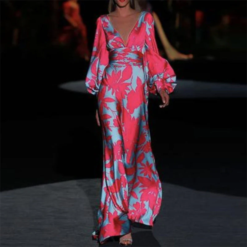 Leichtes Sommerkleid mit Blumenmuster und V-Ausschnitt für Den Alltag Heidi-Mode - Image 11
