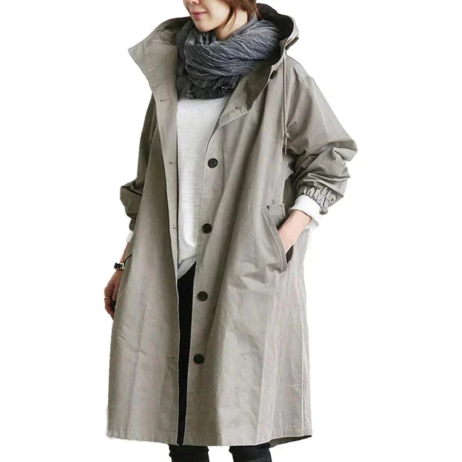 Heidi-Mode | mit Kapuze Übergroß Parka Jacke Regenjacke für Damen - Image 5
