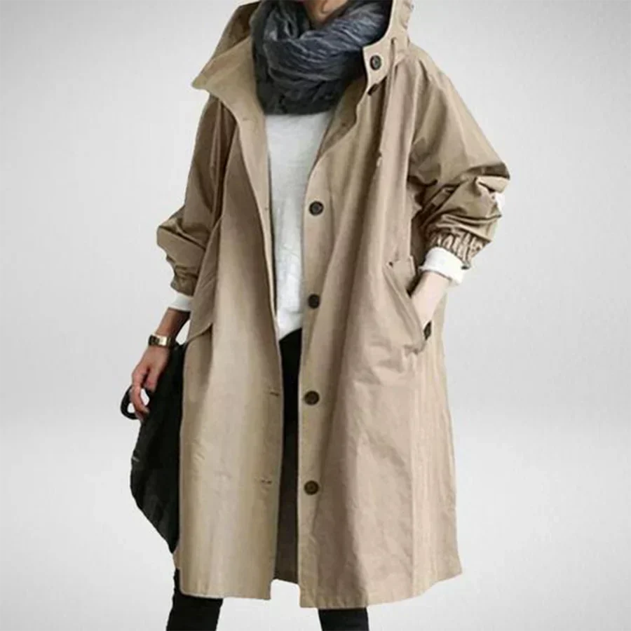 Heidi-Mode | mit Kapuze Übergroß Parka Jacke Regenjacke für Damen - Image 6