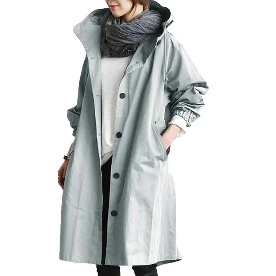 Heidi-Mode | mit Kapuze Übergroß Parka Jacke Regenjacke für Damen - Image 7