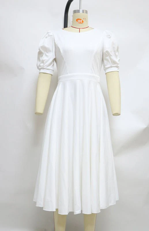 Heidi-Mode | Fashion Solid Color Slim Fit Sexy Big Swing Dress - Image 11