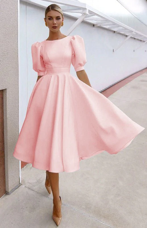 Heidi-Mode | Fashion Solid Color Slim Fit Sexy Big Swing Dress - Image 19