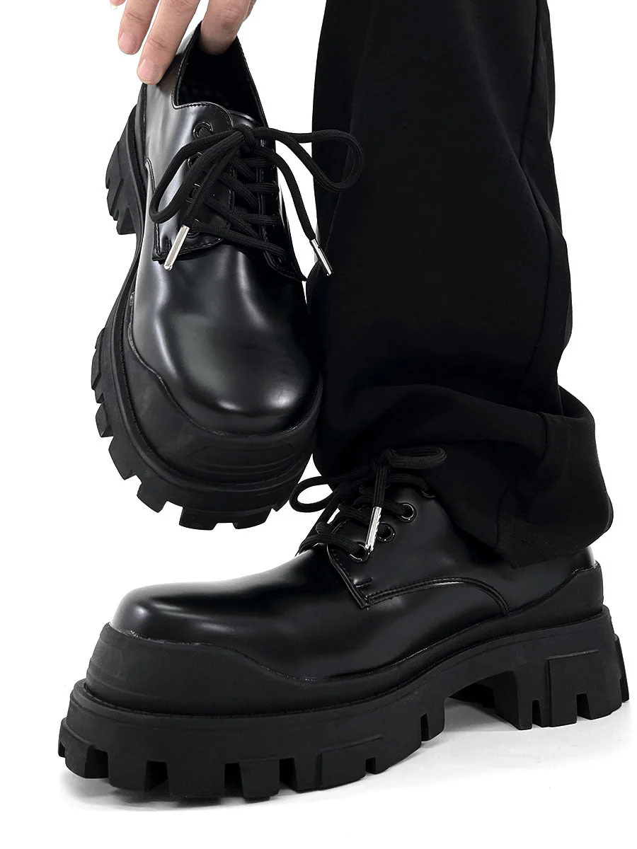 Heidi-Mode | Moderne Lederschuhe mit Dicker Sohle