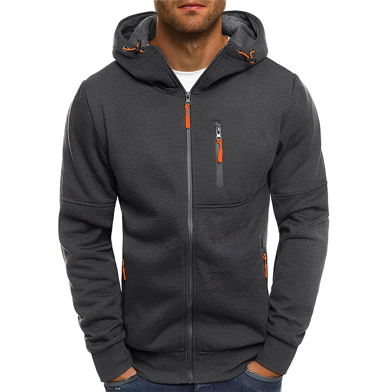 Heidi-Mode | Moderne Fleecejacke mit Kapuze für Herren - Image 2