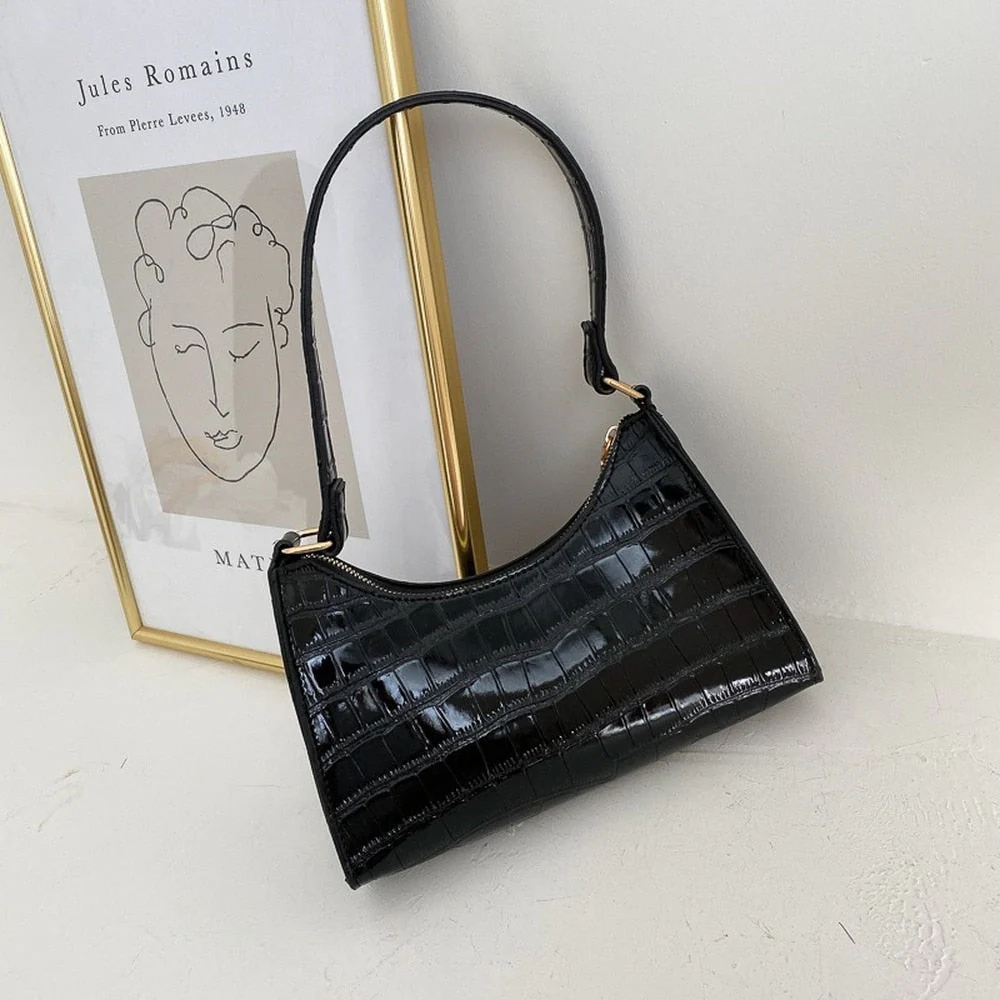 Heidi-Mode | Modische Exquisite Einkaufstasche Tote Schultertaschen Einfarbig Kettentasche für Damen - Image 2