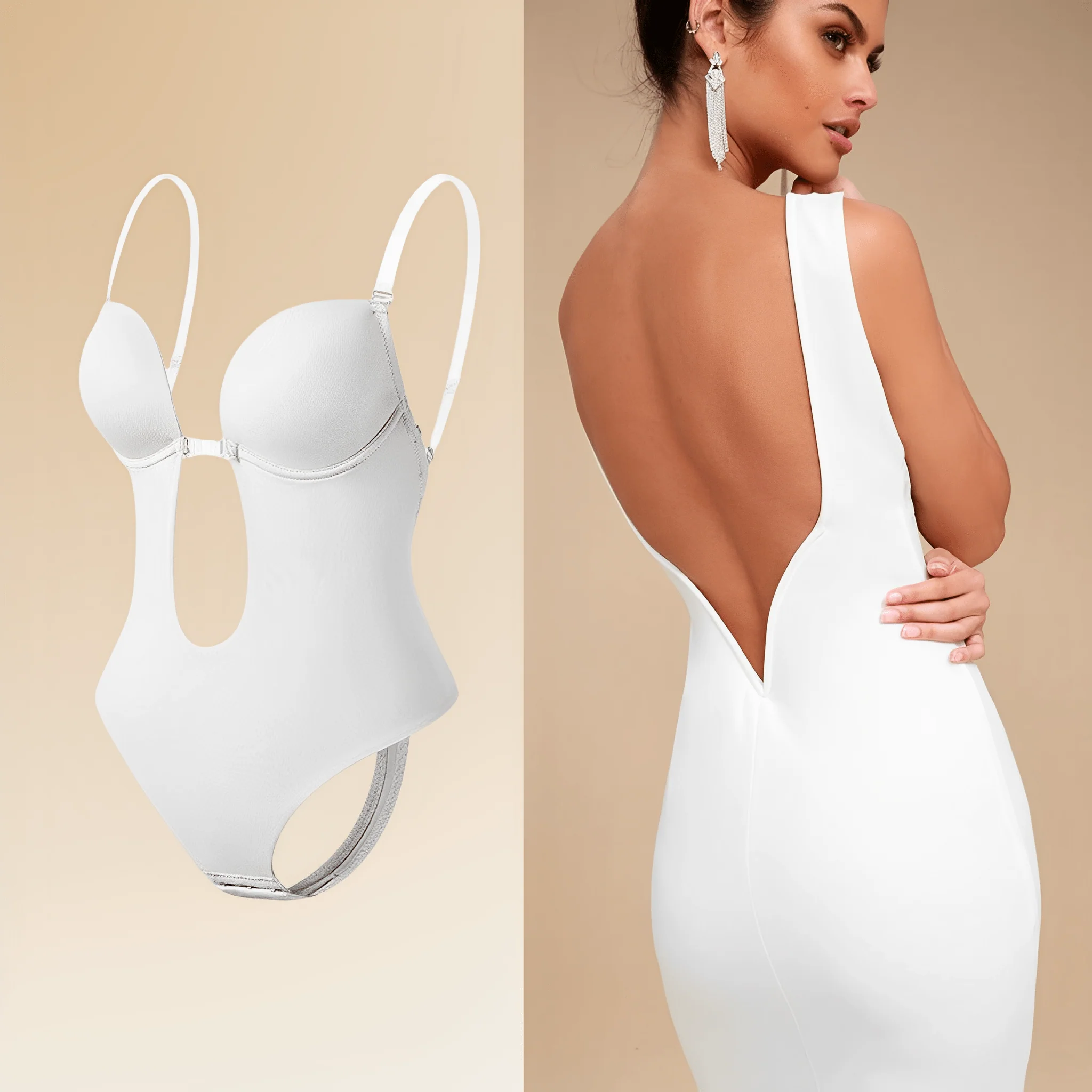 Heidi-Mode | Nahtloser Bodysuit Shapewear Ohne Rückenenteil für Damen - Image 3