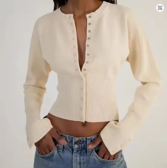 Heidi-Mode | Hals Langarm Cardigan - Image 6