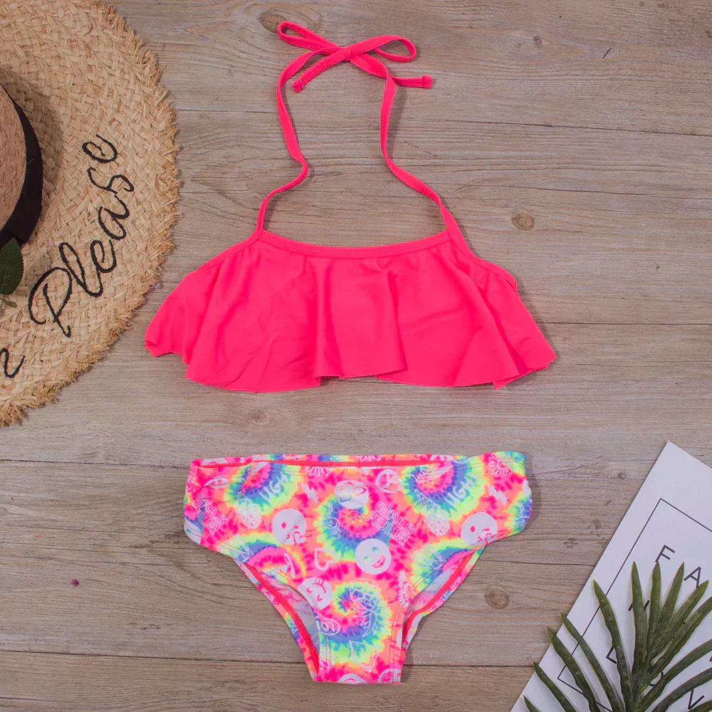 Heidi-Mode | Neu Falbala Kids Badebekleidung Badeanzug Neuer Druck Mädchen Kid Bikini Set 5 14 Jahre Kinder Bandage Schwimmanzug Strandbekleidung A247 - Image 6
