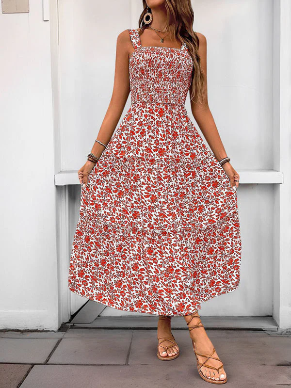 Heidi-Mode | Neuer Stil Bedrucktes Trägerkleid