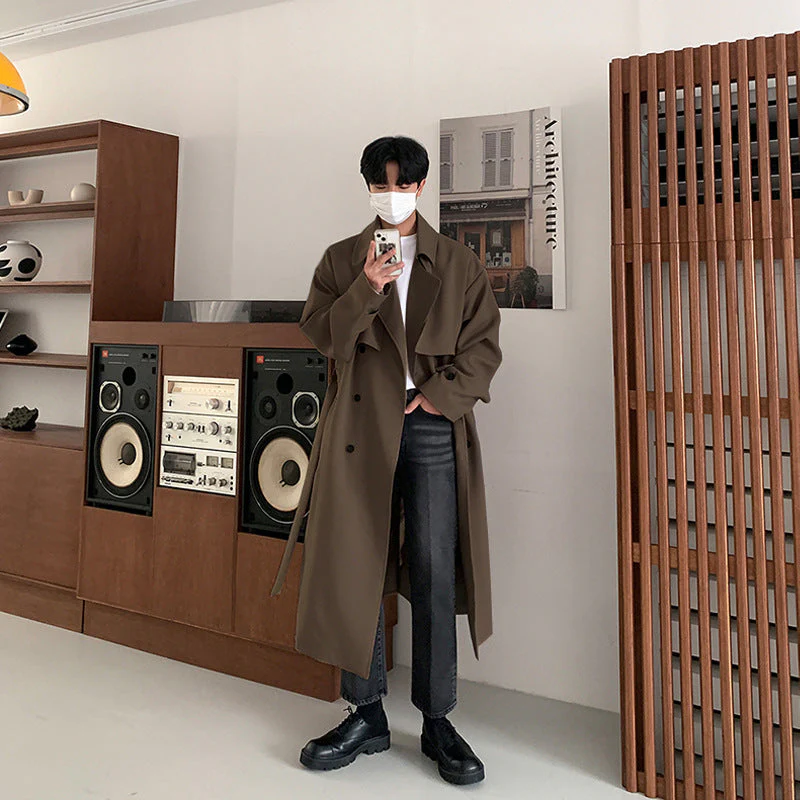 Heidi-Mode | Neue Herbst Trenchcoats für Herren Langer, Modischer Oberbekleidungs Trenchcoat - Image 8