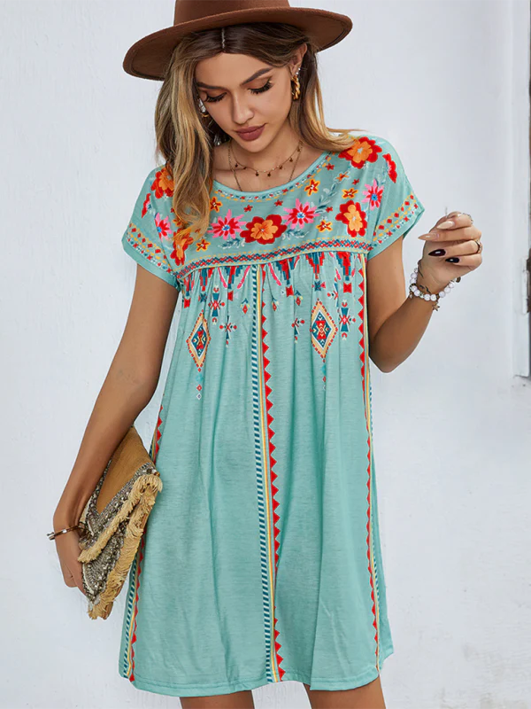 Heidi-Mode | Neues Lässiges Urlaubs Lockeres Kurzes Kleid - Image 10