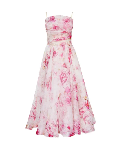 Heidi-Mode | Asymmetrisches Kleid mit Bedrucktem Gürtel - Image 2