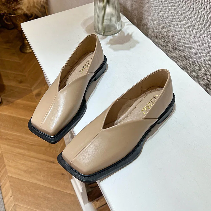 Heidi-Mode | Niedrige Absätze Mary Jane Schuhe mit Quadratzehen und Frühlingsdesign