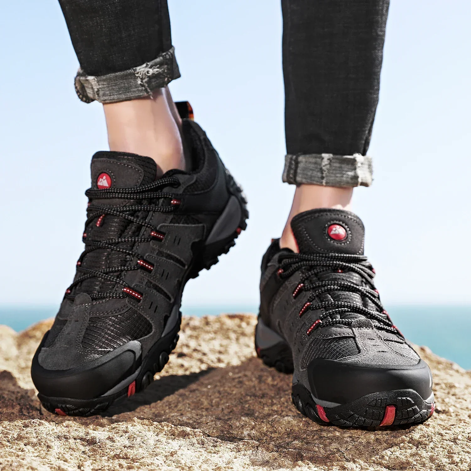 Heidi-Mode | Niedrig Wasserabweisende Wanderschuhe mit Robuster Sohle für Herren - Image 12
