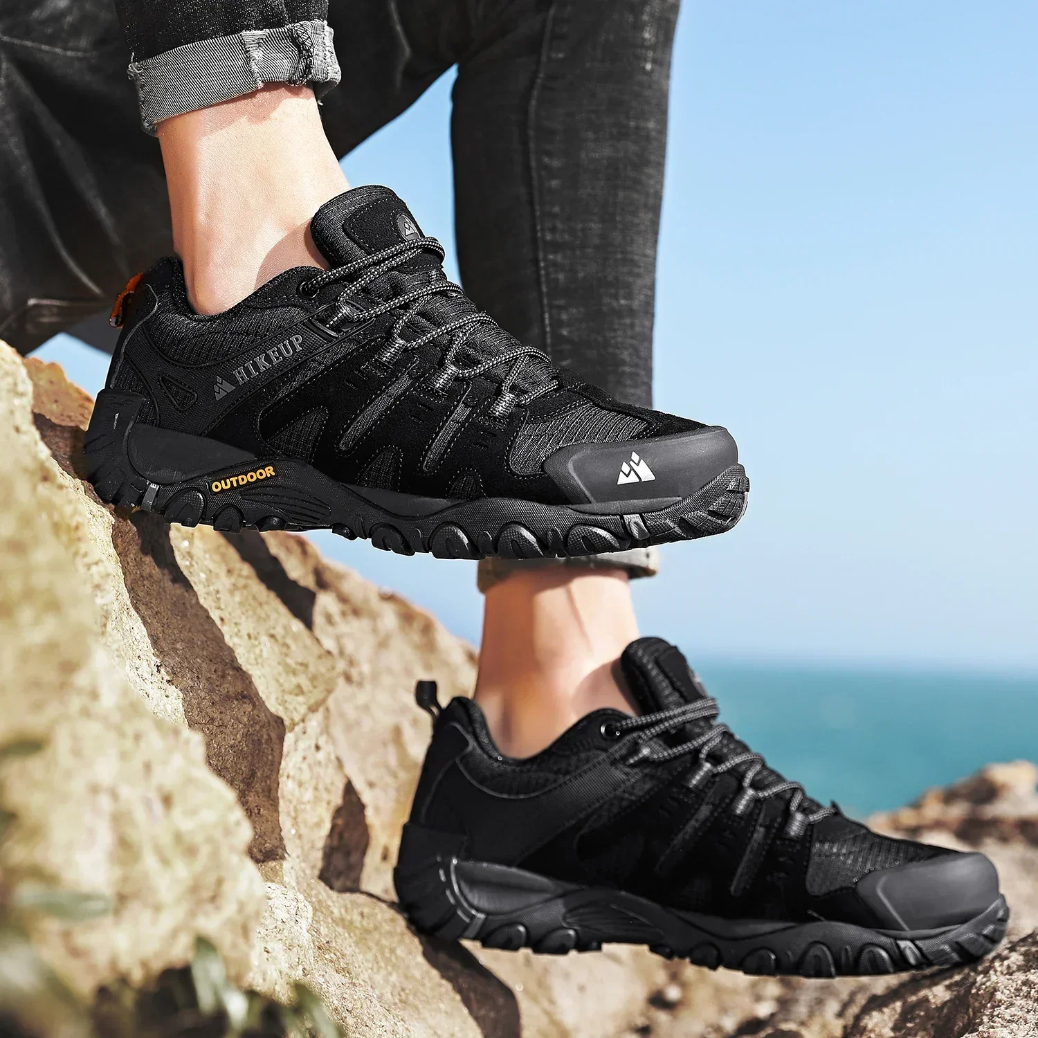 Heidi-Mode | Niedrig Wasserabweisende Wanderschuhe mit Robuster Sohle für Herren - Image 20