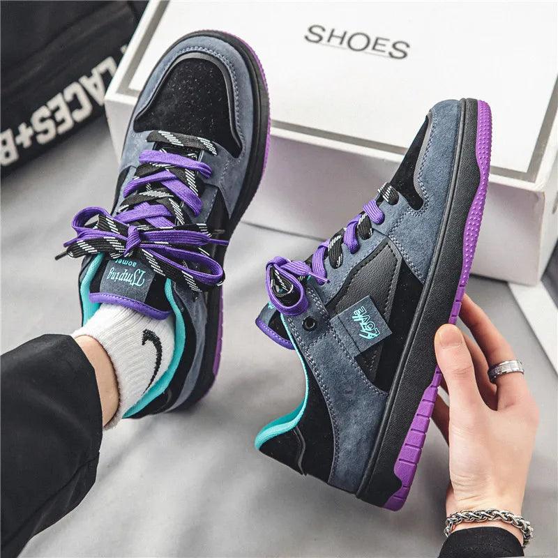 Heidi-Mode | Niedrige Skate Schuhe mit Kontrastierenden Schnürsenkeln - Image 2