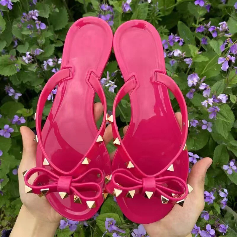 Heidi-Mode | Nieten-Schleife-Knoten Flip-Flops Sandalen - Image 3