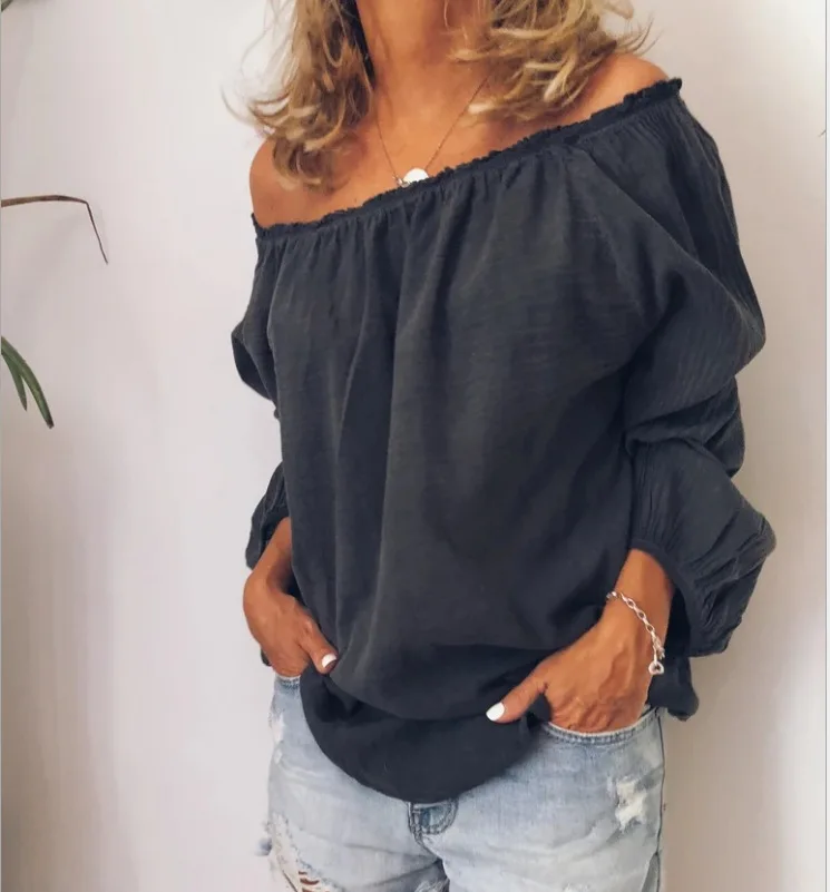 Heidi-Mode | Off Shoulder Bluse mit Eleganten Ballonärmeln - Image 3