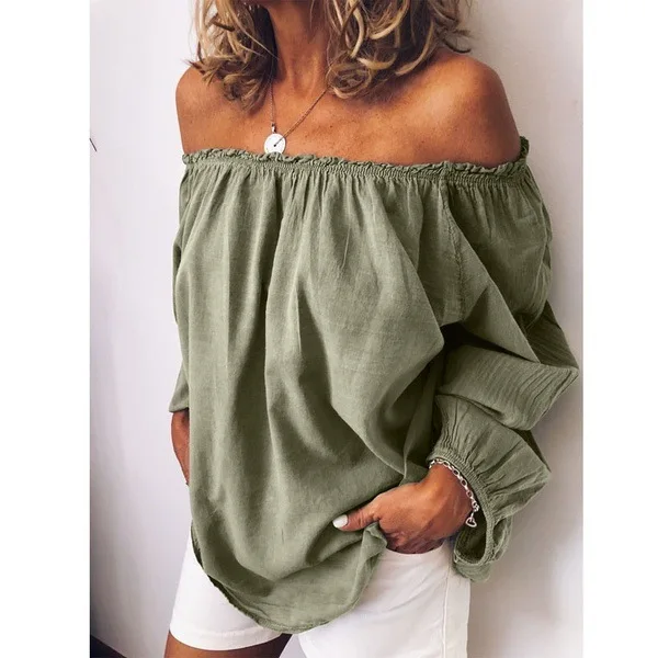 Heidi-Mode | Off Shoulder Bluse mit Eleganten Ballonärmeln - Image 8