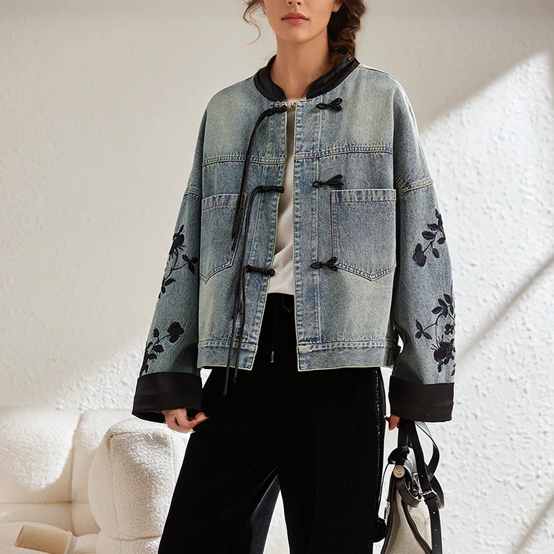 Heidi-Mode | Vintage-Blumen-Jeansjacke - Image 4