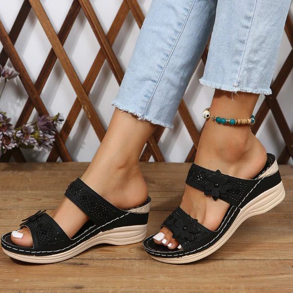 Heidi-Mode | Orthopädische Blumen Sandalen - Image 4