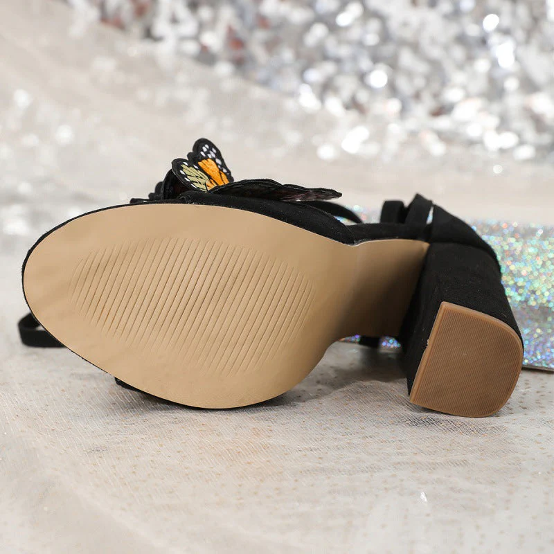 Heidi-Mode | Orthopädische Damen Schmetterling High Heel Sandalen - Image 4