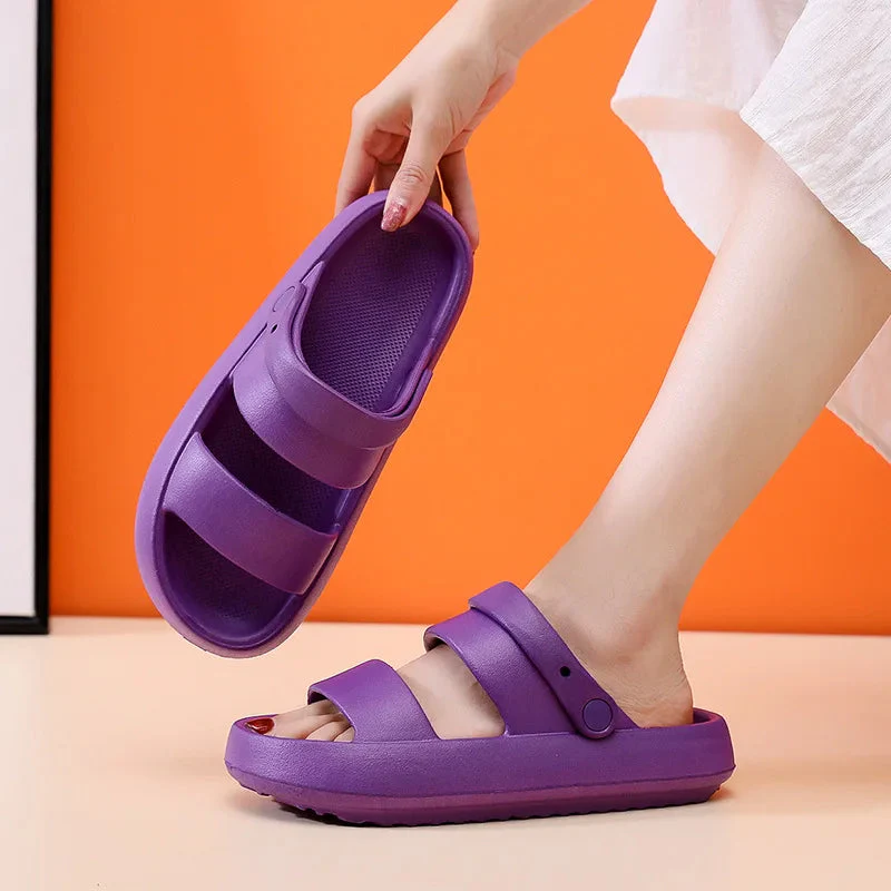 Heidi-Mode | Orthopädische Sandalen Comfort Plus Pantoletten mit Doppelriemen Gepolsterte, Lässige Slip-On-Sandalen - Image 14