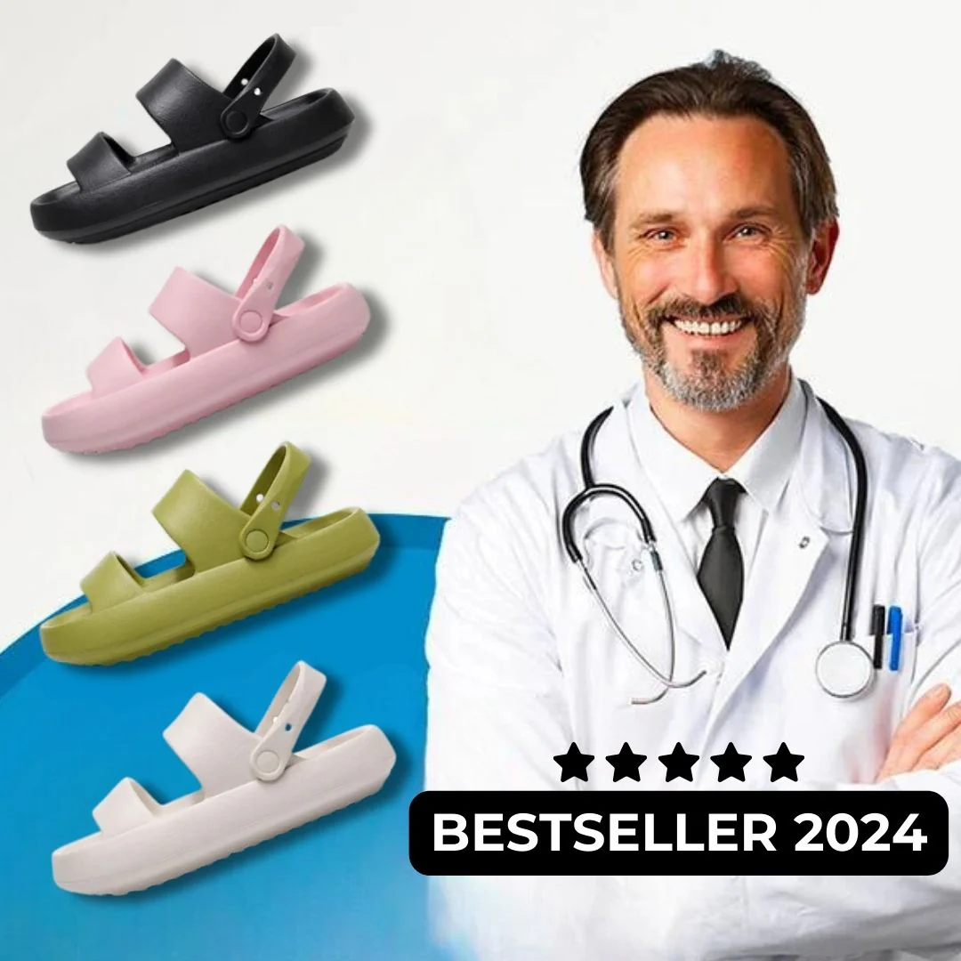 Heidi-Mode | Orthopädische Sandalen Comfort Plus Pantoletten mit Doppelriemen Gepolsterte, Lässige Slip-On-Sandalen - Image 2