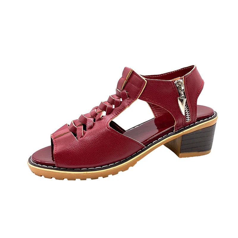 Heidi-Mode | Orthopädische Sandalen mit Absatz Bequeme Sandalen für Damen mit Spitzendesign - Image 11