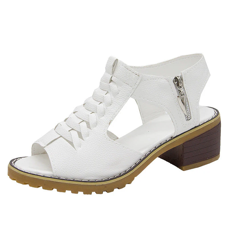 Heidi-Mode | Orthopädische Sandalen mit Absatz Bequeme Sandalen für Damen mit Spitzendesign - Image 7