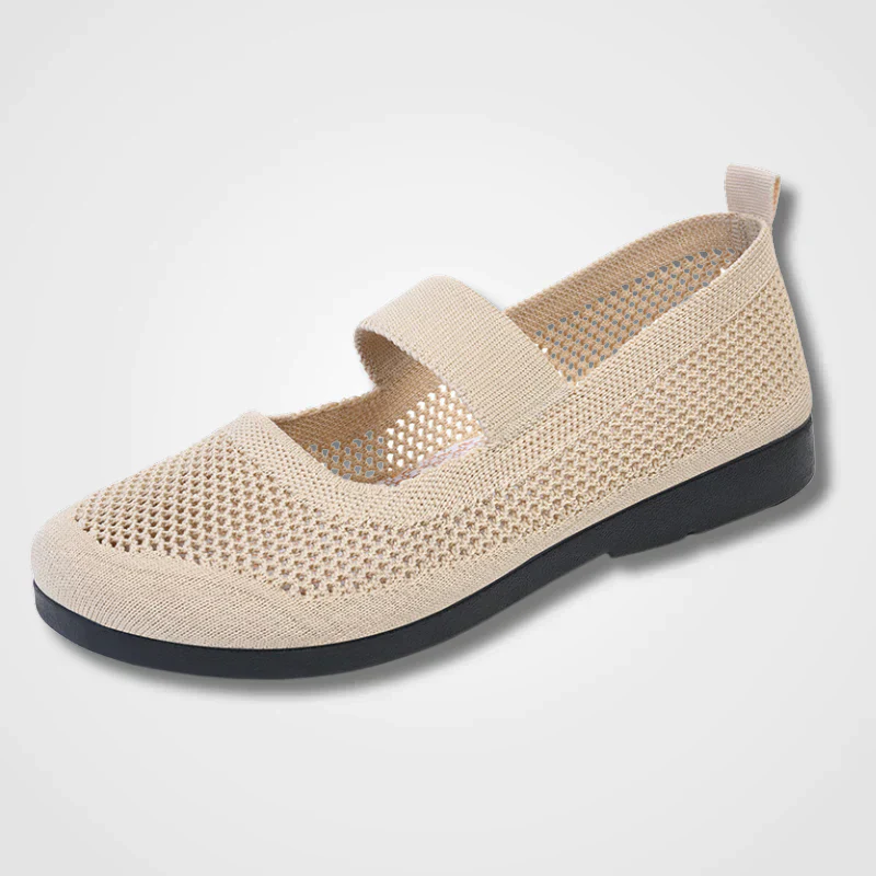 Heidi-Mode | Orthopädische Luftige Gestrickte Riemenflachschuhe - Image 3