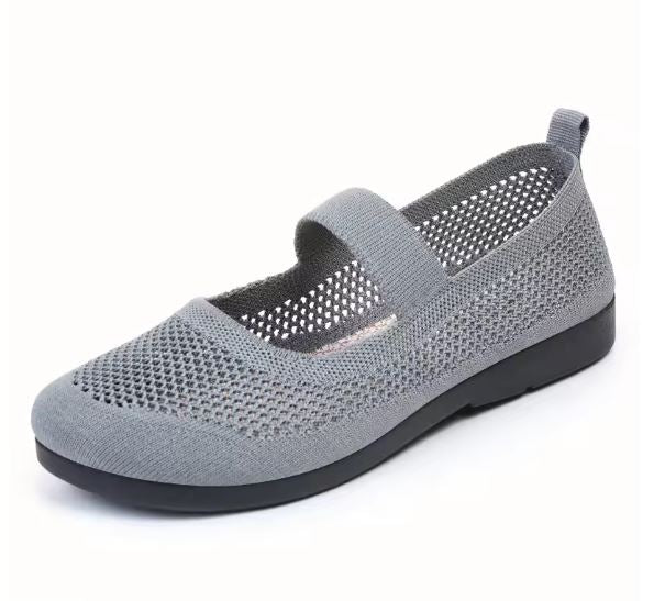 Heidi-Mode | Orthopädische Luftige Gestrickte Riemenflachschuhe - Image 6