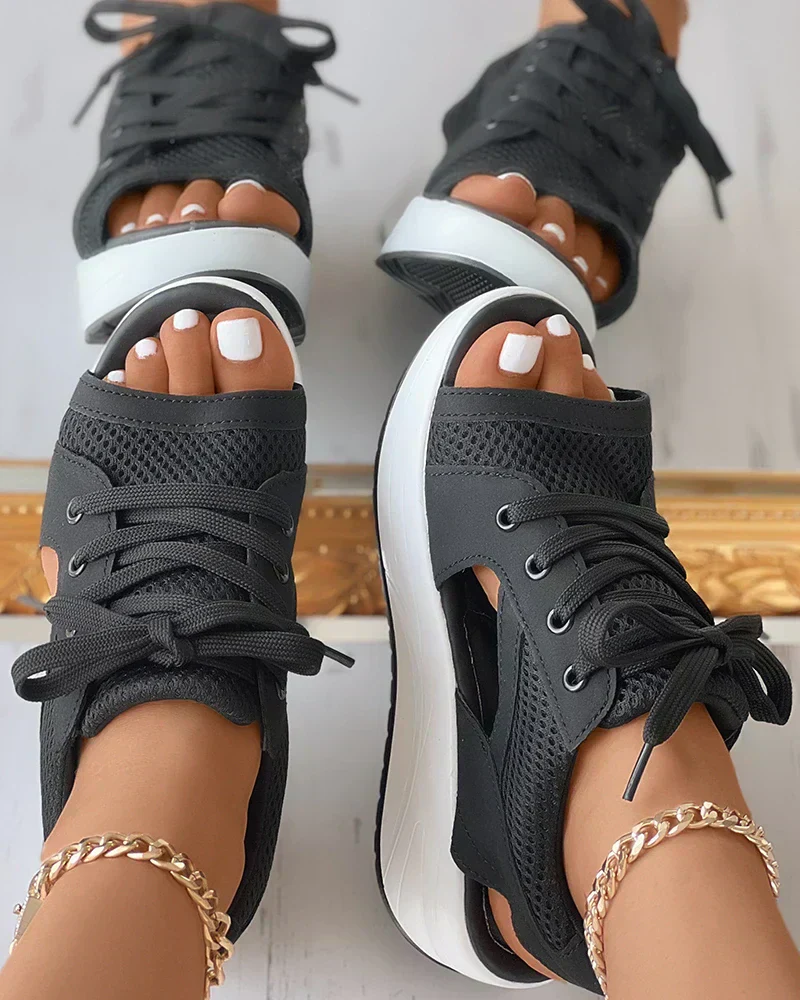 Heidi-Mode | Orthopädische Open-Toe Mesh-Sneaker für Damen - Image 3
