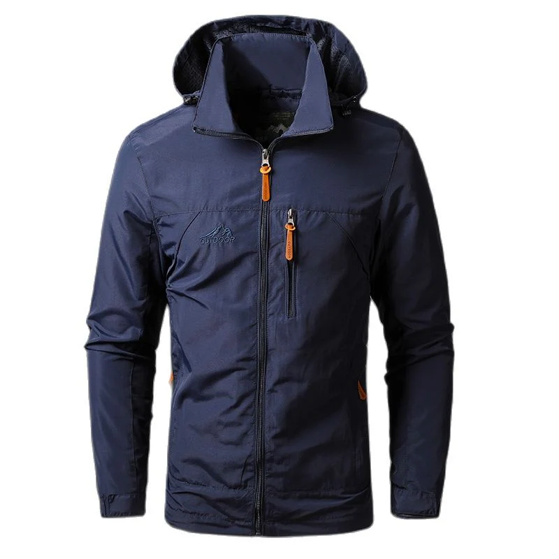Heidi-Mode | Herrenjacke Wasserdichte Kapuzenjacke Windbreaker Elastischer Mantel für Männer - Image 2